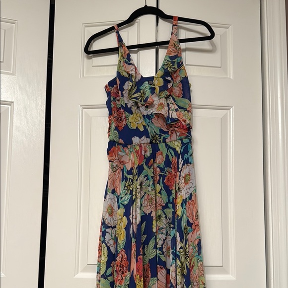 Kut from the Kloth Blue Flowey High-Low Maxi Dress - Picture 1 of 11